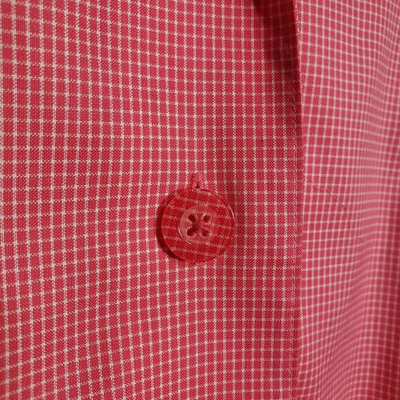 Coldwater Creek Womens Shirt Shacket Medium Pink Checked Buttons 3/4 Sleeve - Picture 6 of 10